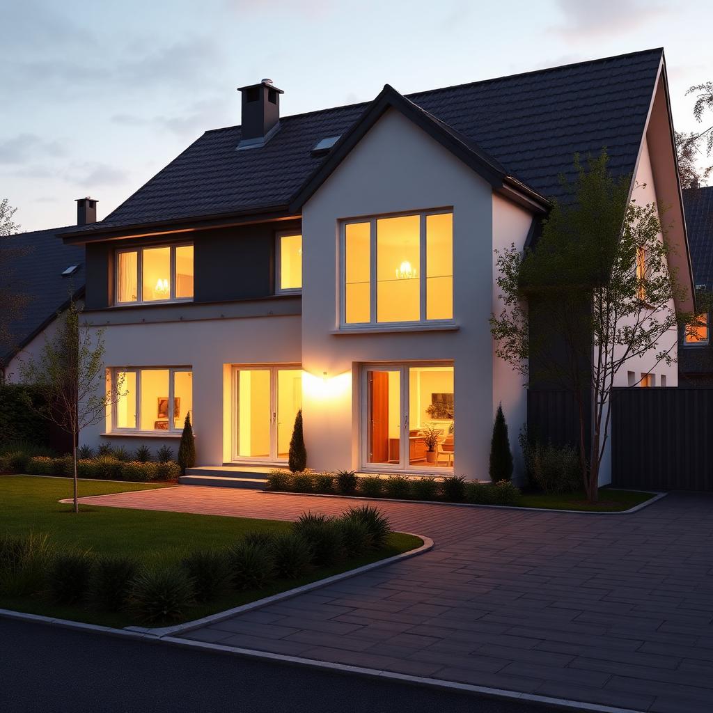 Grundstück vor und nach dem Hausbau