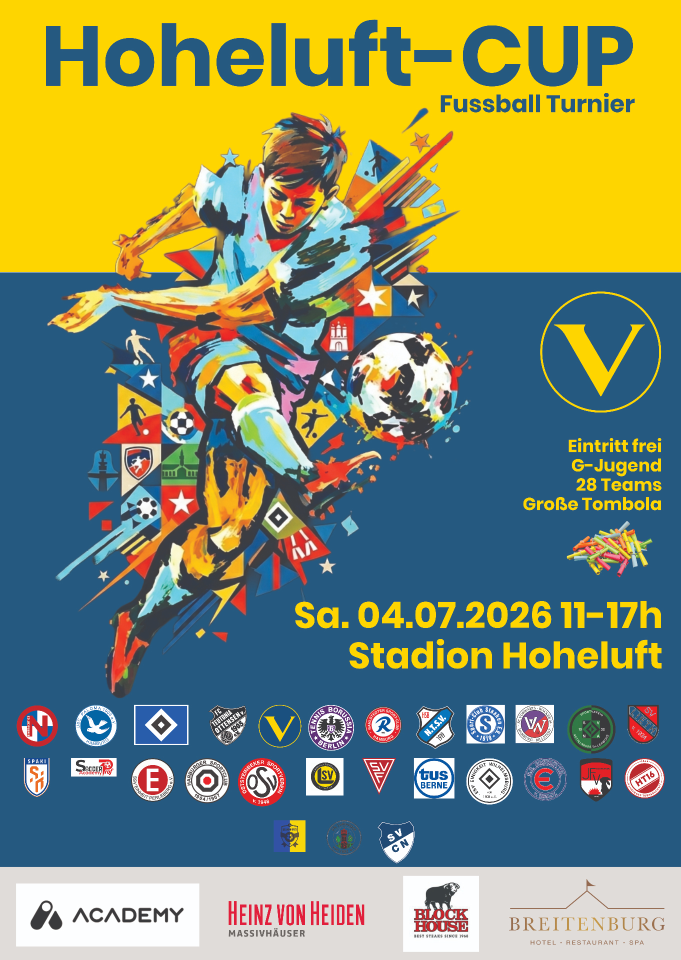 Plakat zum Hoheluft-CUP 2026 des SC Victoria Hamburg